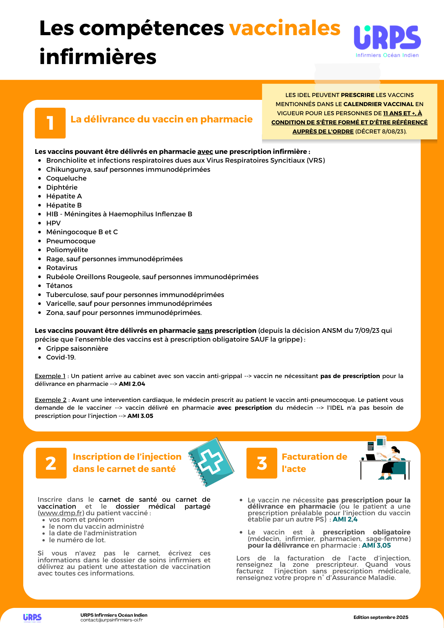 Nouvelle mise à jour de la fiche “Compétences vaccinales infirmières” (sept 2025)